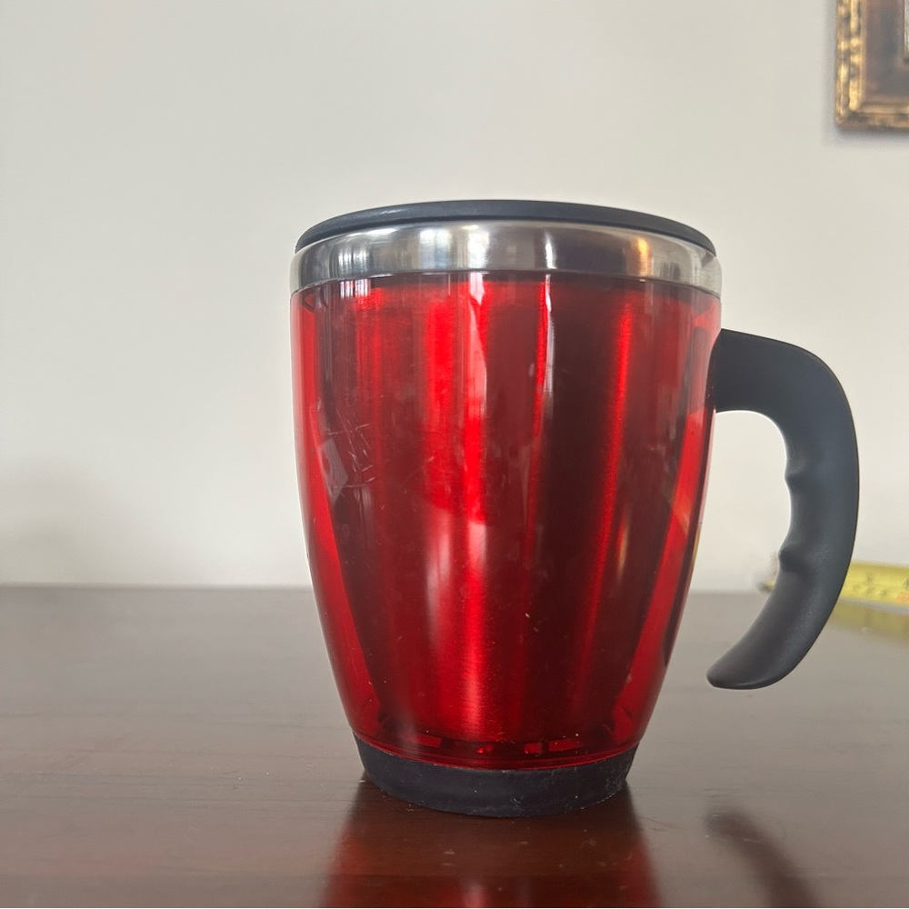 4/$15 One red travel mug